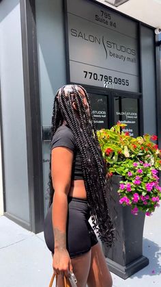 Cute Outfits With Knotless Braids, Large Knotless With Bohemian Curls, Jumbo Knotless Braids With Curly Hair, 9 Braids Hairstyle, Soft Knotless Braids, Braid Hair Hairstyles Black Women, Big Notlessbox Braids Styles Long, Hairstyles For Your Birthday Braids, Medium Long Knotless Braids With Curls