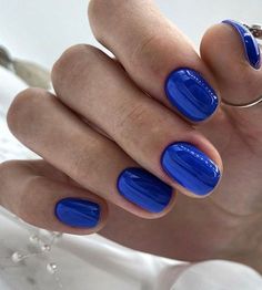 Best Winter Nail Colors, Blue Spring Nails, Winter Nail Colors, Rose Gold Nails, Nails 2024, Nagel Inspo, Azul Real, 2024 Trends, Blue Spring