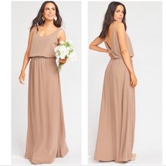 Reposhing This Item I Purchased From @Staygoldenthrft. Loved It, But Ready To Rotate For Something New. Brand New Never Worn! Questions? Leave A Comment Below! Mumu Bridesmaid Dresses, Petite Body Types, Usa Dress, Vacation Maxi Dress, Empire Maxi Dress, Goddess Gown, Bridesmaid Dresses Boho, Pink Strapless Dress, Cowl Dress