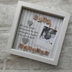 Best Friends Frame, Best Friend Frames, Friends Frame, Best Friend Picture Frames, Scrabble Frame, Friends Picture Frame, Bff Birthday Gift, Bff Birthday