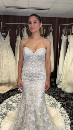 Our Treasure wedding gown is here to show you that an elegant and timeless wedding gown is the perfect fit for you. You'll love the illusion lace train that is sure to leave everyone is awe as you make your way down the aisle.