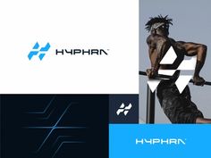 the logo for hyphrn is shown above an image of a man with dreadlocks