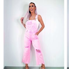 Bought These & Forgot To Return Them In Time But They’re Sooo Cute, Just Don’t Fit :/ Experience The Ultimate Comfort And Style With Our Acid Dream Cropped Overalls In Pink. These Overalls Are Designed To Be Cropped For A Trendy And Unique Look. Perfect For Any Casual Outing, You'll Love How Effortlessly These Overalls Elevate Your Outfits. Stay Fashionable And Comfortable With Acid Dream Cropped Overalls! True To Size With Stretch 92% Cotton, 6% Polyester, 2% Spandex Small Bust 26", Inseam 23.5 Pink Denim, Cell Phone Holster, Denim Overalls, Walker Boots, Fit N Flare Dress, Boot Sandals, Rain And Snow Boots, Just Don, Small Bust