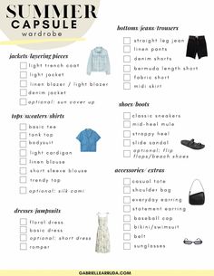 the ultimate summer capsule wardrobe checklist