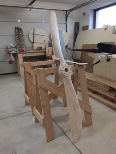 a large wooden object sitting on top of a table