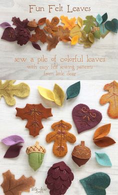 the fall leaves are made out of felt