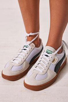 Puma Super Team OG Sneakers | Free People Japanese Street Fashion Women, Puma Sneakers Womens, Retro Sneakers Women, Trendy Womens Sneakers, Adidas Sneakers Women, Puma White, Reebok Sneakers, Cute Sneakers, Casual Sneakers Women