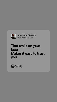 an advertisement with the words that smile on your face makes it easy to trust you