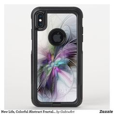 an iphone case with a colorful flower on it
