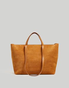The Zip-Top Essential Tote in Suede College Tote, Leather Work Tote, Suede Tote Bag, Madewell Bags, Hometown Heroes, Suede Tote, Work Tote, Aesthetic Fits, Bag Collection