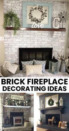 brick fireplace decorating ideas for the living room