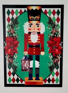 a painting of a nutcracker holding a lantern