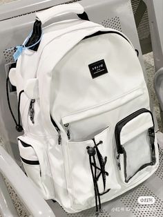 Aesthetic Black School Bag, Cute School Bag Aesthetic, Ransel Aesthetic, Korean School Backpack, School Bags Aesthetic, Tas Sekolah Korean Style, Aesthetic Bags For School, Aesthetic Bookbag, Bag Aesthetic School