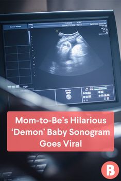 an image of a baby's diaper on a computer screen with the words mom - to - be's hilarious demon'baby songgram goes virtual