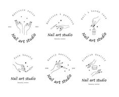 six logos for nail art studio