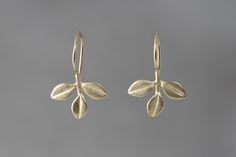 Silver Earrings - Adorable trefoil of leaves fixed on a simple hook wire. Perfect for everyday wear.<br><br>0.88l, 0.56w. Bright and oxidized silver feature sterling ear wires, gold features 18k plated nickel-free ear wires. Piercing Inspo, Artful Home, Gold Art Deco, Lightweight Earrings, Oxidized Silver, Light Weight Earrings, Retail Therapy, Leaf Earrings, Cute Earrings