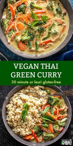 the cover of vegan thai green curry