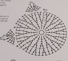 the diagram shows how to make a circular crochet pattern