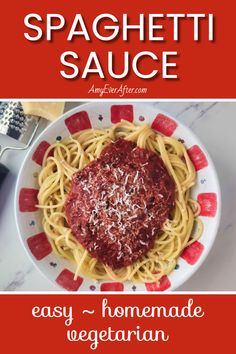 A bowl of spaghetti topped with red sauce and shredded Parmesan cheese. Marinara Sauce Recipe, Homemade Tomato Sauce, Best Dinner Recipes