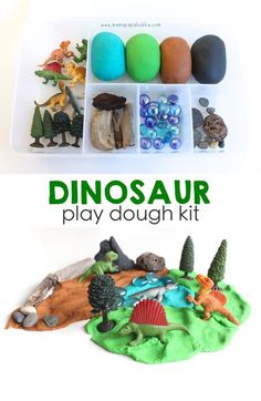 the dinosaur play dough kit is ready to be made