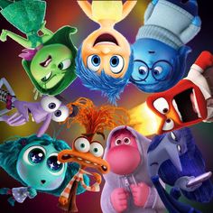 an animated movie poster with many different characters