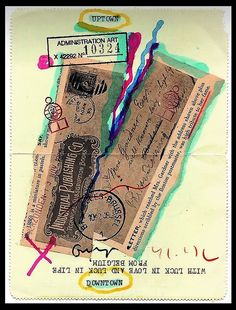 a piece of paper that has been altered to look like an old postage card with writing on it