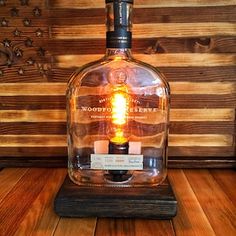 Bourbon Bottle Lamps, Bourbon Bottle Lamp, Small Table Ideas, Whiskey Room Ideas, Liquor Bottle Lamps, Whiskey Bottle Crafts, Whiskey Bottle Lamp, Whisky Spender, Liquor Bottle Lights