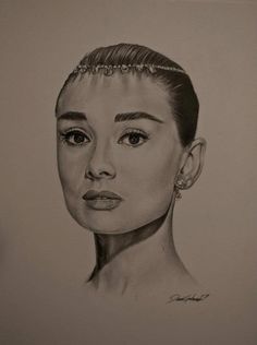 a pencil drawing of a woman's face