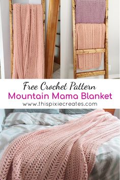 Pink crochet blanket with holes and different stitches. Amigurumi Patterns, Couture, Bulky Yarn Crochet Blanket Patterns Free, Alpaca Crochet Blanket, Crochet Blanket 5 Weight Yarn, Airy Crochet Blanket, Fast Crochet Throw Blanket, Thick Crochet Blanket Pattern, Mountains Crochet Blanket