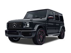 the mercedes g - class suv is shown in this image, it appears to be black