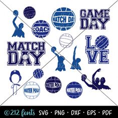 volleyball svg files for cricut, silhouettes and other design projects are included in this file