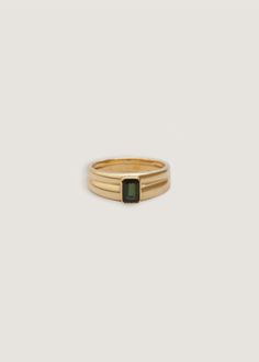 alt="Françoise Stacked Ellipse Ring II - Green Tourmaline Thick Gold Ring With Stone, Gender Neutral Wedding Ring, Dome Rings, Thick Gold Ring, Pinky Rings, Fall Rings, Thick Ring, Gold Baroque, Layered Rings