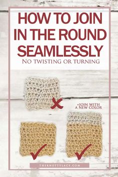 the instructions for how to join in the round crochet pattern, with text overlay