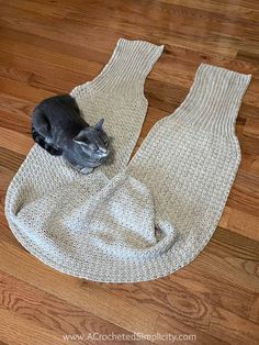 a cat laying on top of a pair of socks