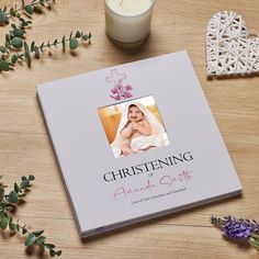 Personalised Christening Photo Album Linen Cover With Pink Cross  Lovely Photo Album with sentiment on cover. Length 28CM x Width 27CM, internal self-adhesive page length 27CM x Width 22CM, 20sheets/40 pages, this photo album can hold 120 6x4 photos Acid-free pages While protecting the photos from the oxidation of the air, the material of the scrapbook itself will not damage the photos, and your precious memories will be completely preserved for a long time Self-adhesive design: suitable for any Christening Photos, Wedding Memory Box, Leather Photo Albums, Photo Frame Gift, Pink Cross, Lovely Photo, Wedding Gifts For Couples, Precious Memories, Baby Scrapbook