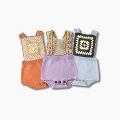 Girls' Clothing - Momorii Girls Clothes Sewing, Clothes Cute, Knitted Romper, Cute Clothes, How To Make Shorts, Baby Skin