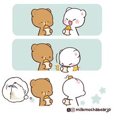 Milky And Mocha Bears, Milky And Mocha, I Miss My Girlfriend, Bear Drawings