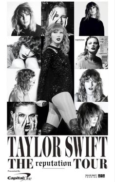 taylor swift the reputation tour poster for taylor swift's album, taylor swift and taylor swift