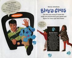 an article in a children's book about blue's clues and how to use it