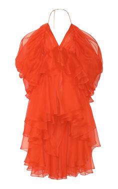 Tranquility Ruffled Silk Chiffon Mini Dress by ZIMMERMANN Now Available on Moda Operandi Billowy Sleeves, Baby Shower Outfit, Chiffon Mini Dress, Fashion Aesthetics, Red Mini Dress, Silk Chiffon, Beautiful Gowns, Moda Operandi, Fashion Collection