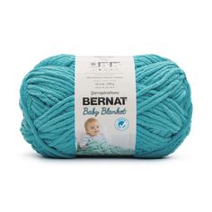 bernat baby blanket yarn in turquoise