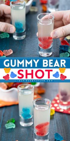 the gummy bear shot is ready to be served