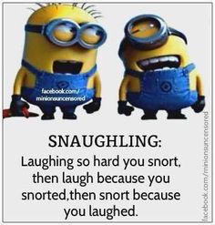 two small yellow and blue minion characters with caption in the bottom right corner