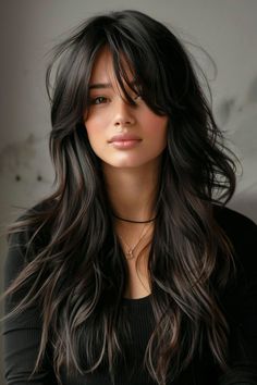 Embrace low maintenance long hair in 2024 with layers for shape and bangs for added personality.  Here are 49 trending ideas! 👆 Click for more ideas！ Long Layered Hair, Side Bangs Vs Curtain Bangs, Layers Haircut, Hair Secrets, Long Dark Hair, Long Hair Cuts