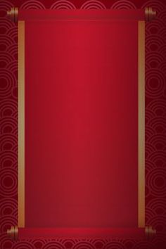a red and gold background with an ornate border