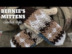(5) How to Make Bernie's Mittens CROCHET style | FUN, FUNKY, EASY Mittens - YouTube