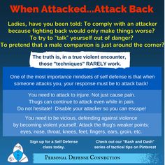 Self Defense and Mindset: Fighting Violence with Violence: Violence is a tool. It can be used by a thug to hurt you, and it can be used by you to defend yourself and save your life. Zombie Apocalypse, Women Safety, Survival Skills Life Hacks, Tina Louise, Personal Defense, Son Quotes, Save Your Life, Personal Safety, Bible Facts