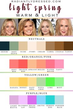 the different shades of hair and makeup