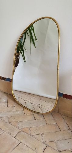 Handcrafted Unlacquered Brass Mirror | Unique Home Decor | Wall Hanging Vanity Mirror - Zayian Hanging Vanity, Blob Mirror, Mirror Unique, Mirror Wall Hanging, Statement Mirror, Home Decor Wall Hanging, Circular Mirror, Brass Mirror, Cool Mirrors