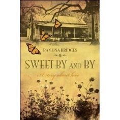 the book cover for sweet by and by, with butterflies flying over flowers in front of a